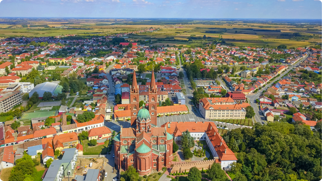 Đakovo - pogled iz zraka