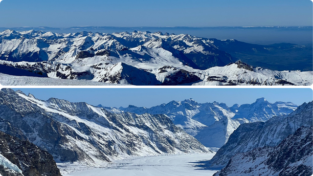 Jungfraujoch pogled na okolne planine i ledenjak Aletsch