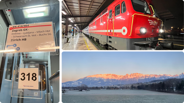 Noćni vlak Zagreb-Zurich